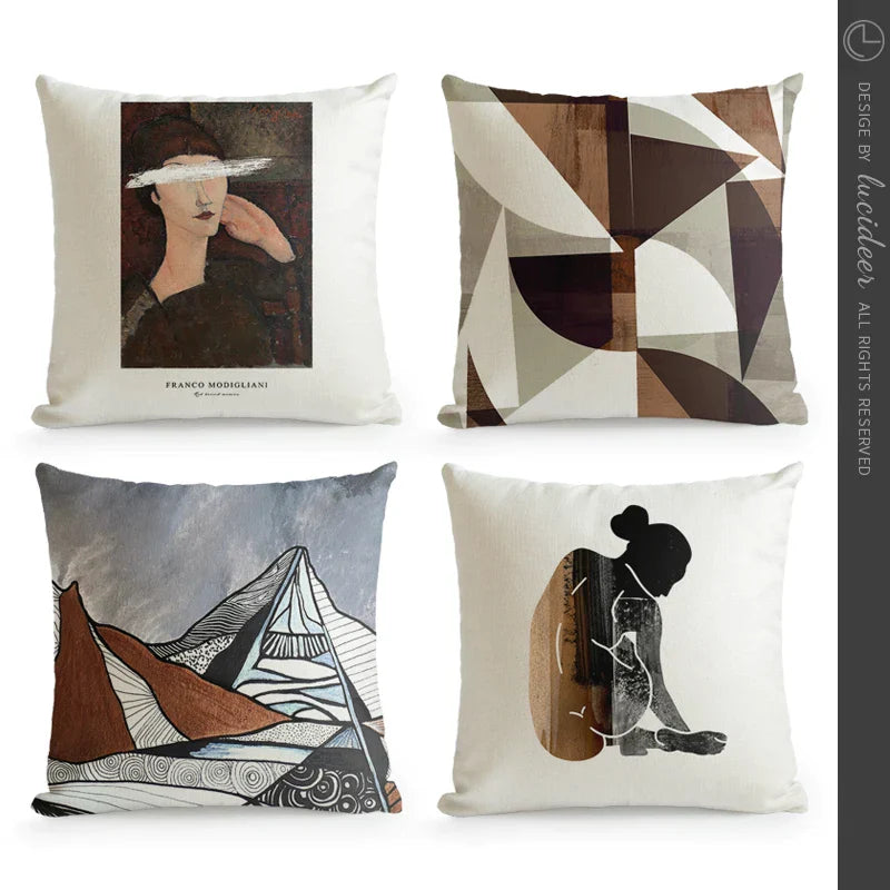 DecorBites™ Geometric Artist Sofa Cushion Cover - Luxe Home Decor