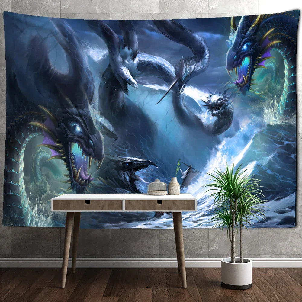 Dragon Totem Polyester Wall Tapestry 200x150cm