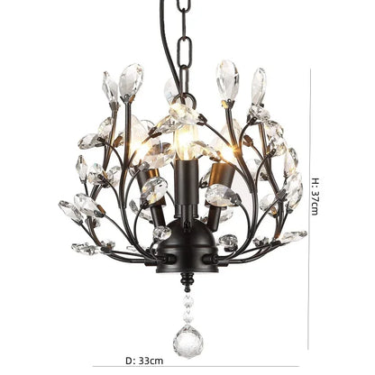 DecorBites™ Crystal Tree Chandelier Ceiling Light for Bedroom with LED E14 Bulbs