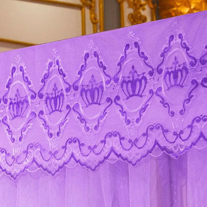 DecorBites™ Lace Mosquito Net with Stainless Steel Bracket - Queen Size Bed Tent