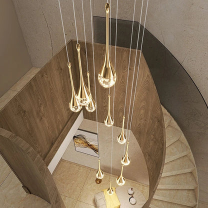 DecorBites™ Crystal Bubble Chandelier for Living, Dining, Bedroom - Modern Stairwell Design