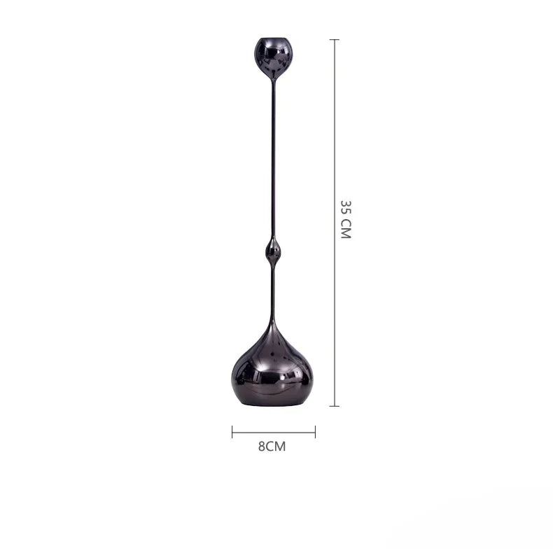 DecorBites™ Gold Geometric Water Drop Candlestick Holder Desktop Storage Wedding Centerpieces