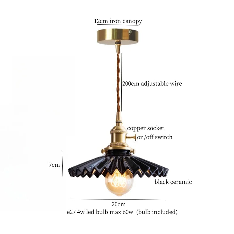 Green Ceramic Pendant Light