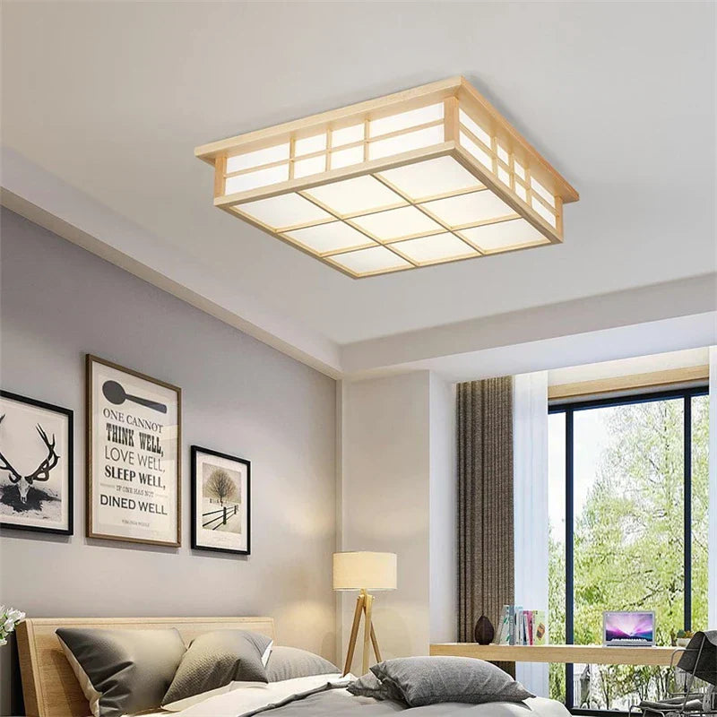 Wooden Square LED Light
