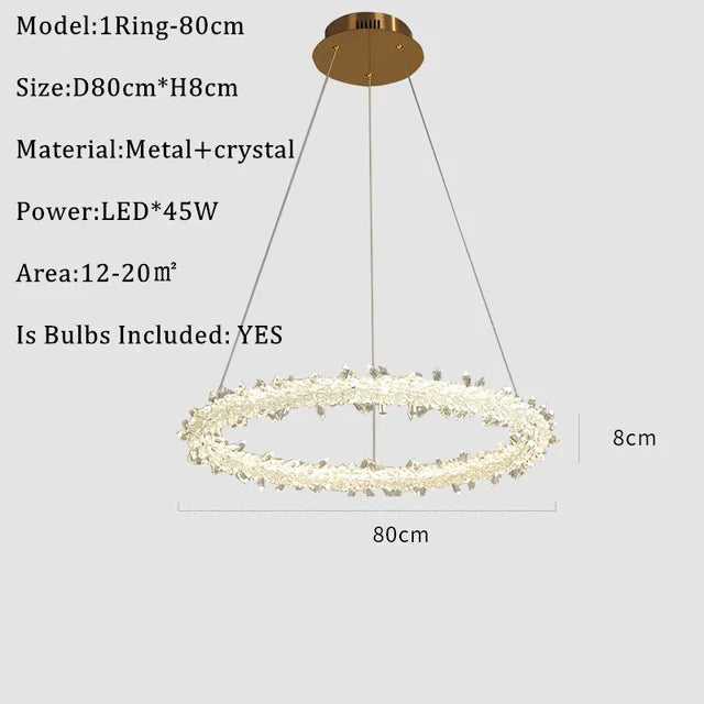 Crystal Round Chandelier Light