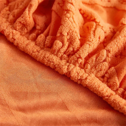 DecorBites™ Jacquard Velvet Sofa Seat Covers: Luxury Polar Fleece Stretch Protector