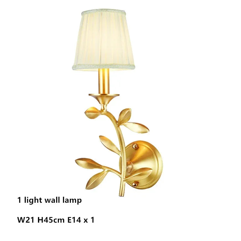 Gold Copper Fabric Chandelier