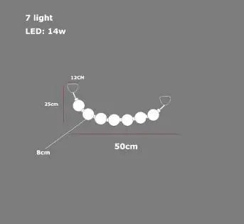 DecorBites™ Glass Gold Pendant Light for Living Room Luxury Bubble Necklace