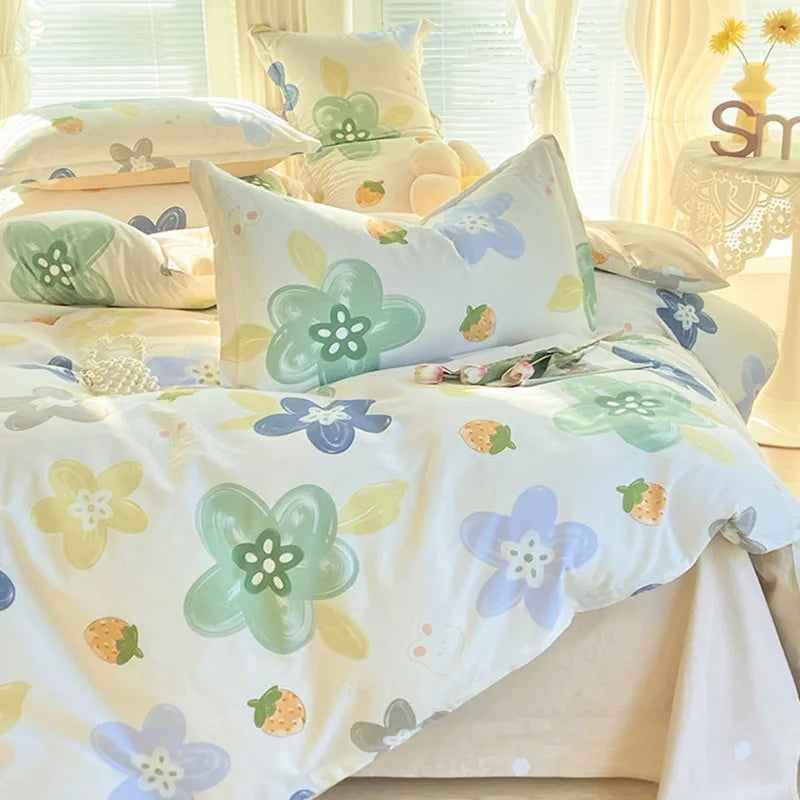 DecorBites™ Cotton Printed Bedding Set for Sweet Cozy Sleep