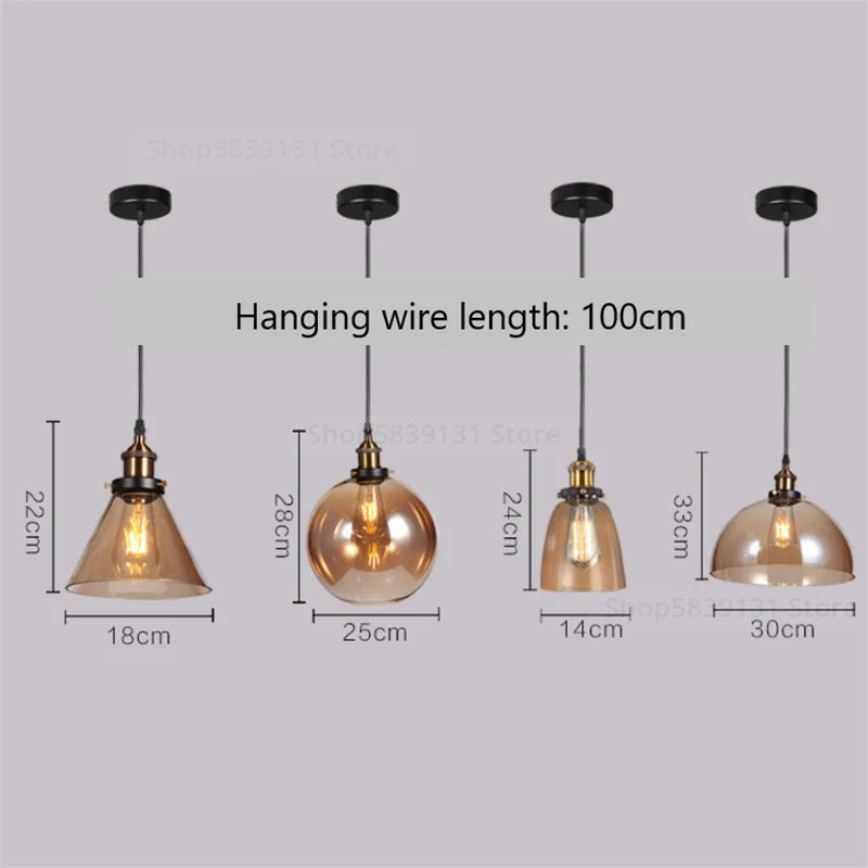 DecorBites™ Glass Ball Pendant Lights for Modern Dining Room, Kitchen, and Living Room