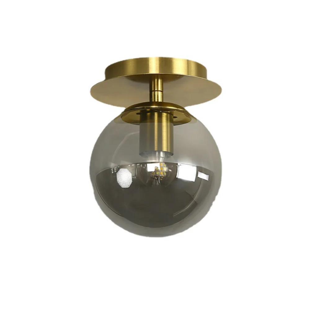 Gold Ball Glass Ceiling Lamp
