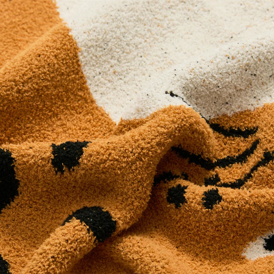Microfiber Cartoon Knitted Blanket