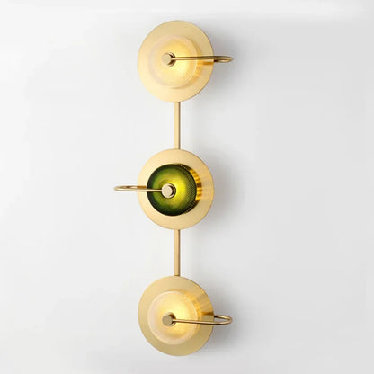 DecorBites™ Green Crystal Wattle Circle Wall Lamp - Nordic Minimalist Art Deco Lights