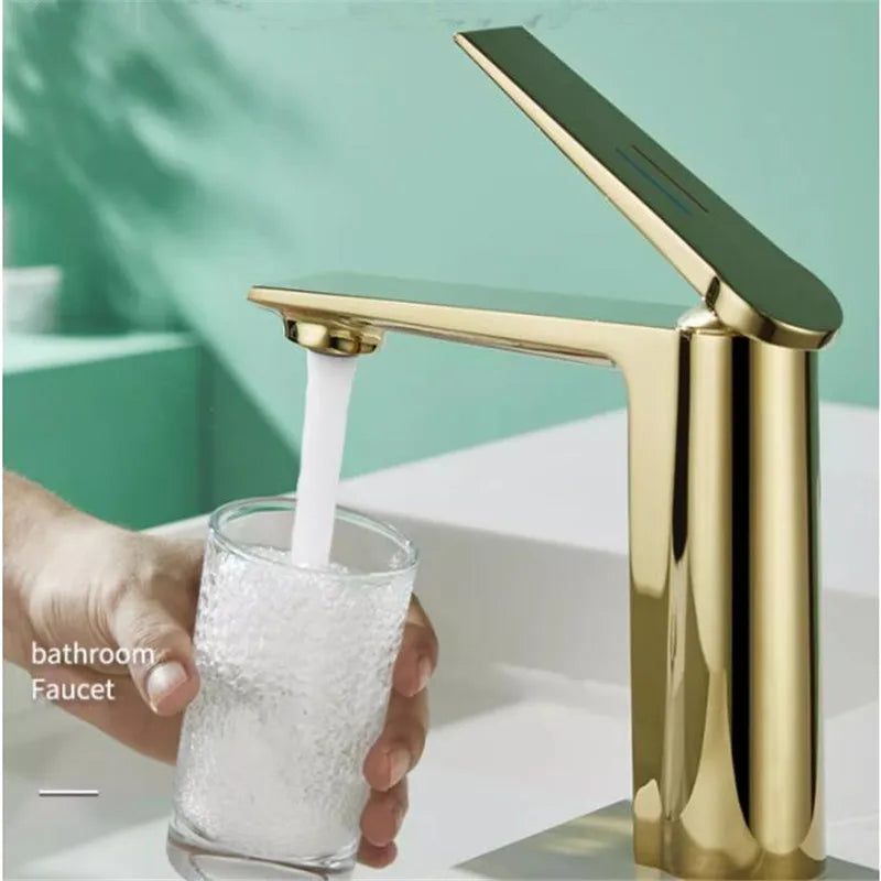 Gold Gray Bathroom Faucet