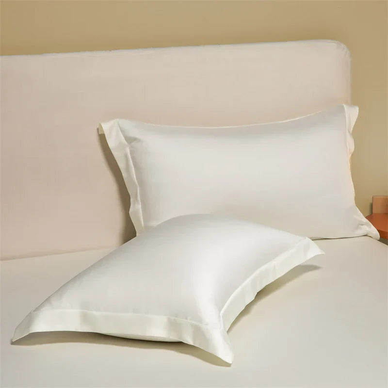 DecorBites™ Egyptian Cotton Pillowcase Set - Solid Color Pillow Shams Covers