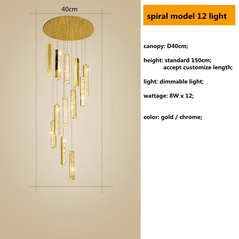 Gold Chrome Crystal Pendant