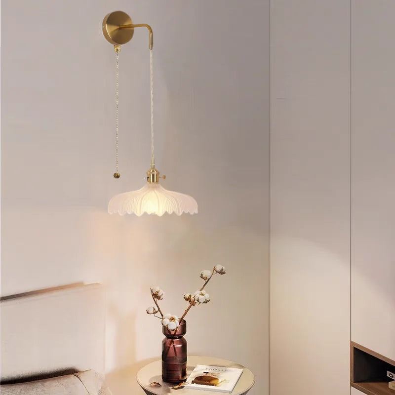 DecorBites™ LED Wall Lights Bar Bedroom Study Clear Glass Bedside Lamp Modern Stair Light Fixtures