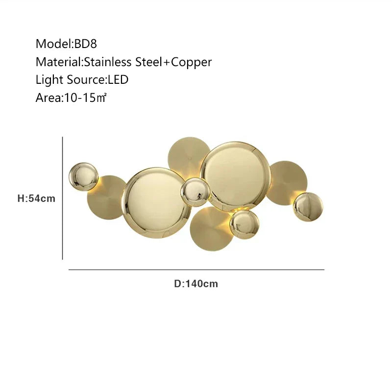 Gold Metal LED Wall Sconce