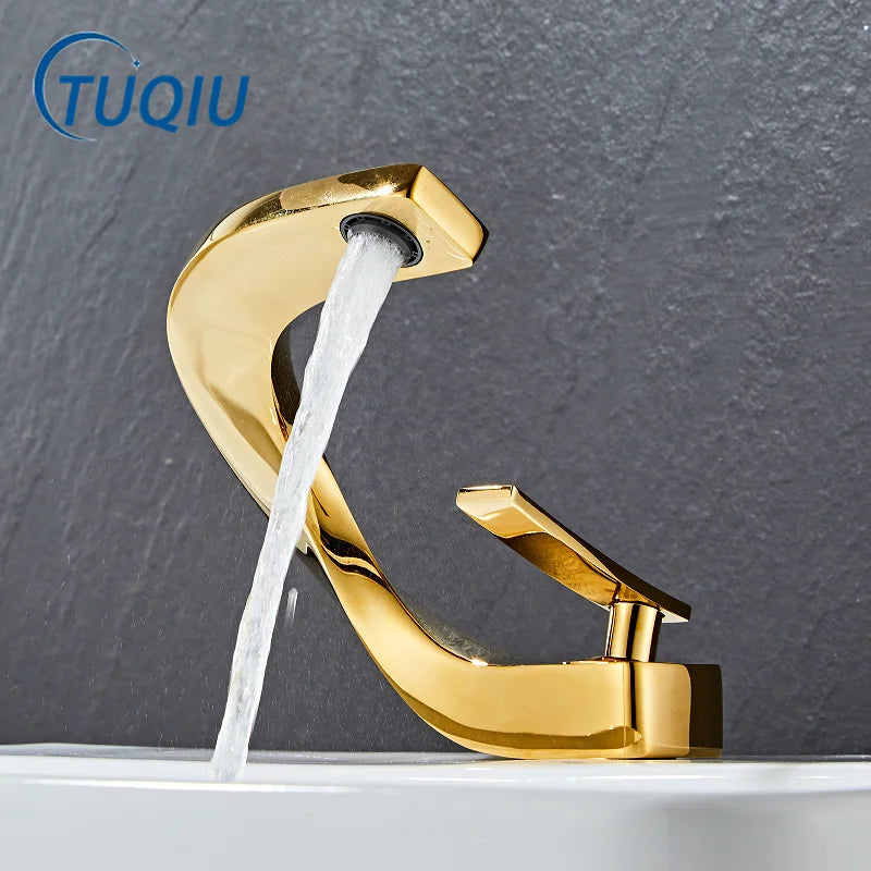 Gold Deck Bathroom Faucet