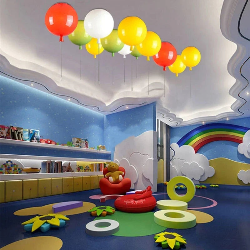 DecorBites™ LED Balloon Ceiling Lamp: Kid-Friendly E27 Lighting Options.