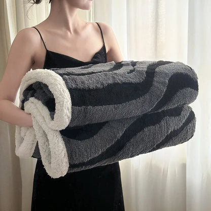DecorBites™ Leopard Print Double Layered Wool Blanket-Irresistibly Soft & Warm