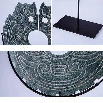 DecorBites™ Geometric Totem Resin Statue | Chinese Retro Home Decor Accessory