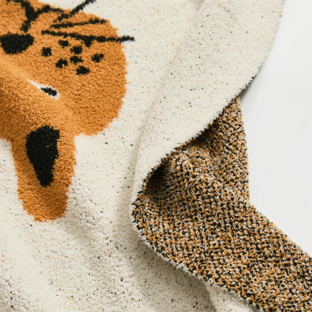 Microfiber Cartoon Knitted Blanket