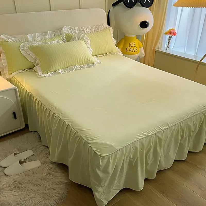 Washed Cotton Lace Bedding