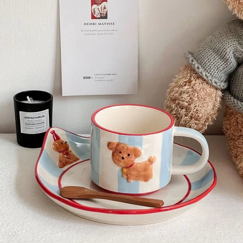 Ceramic Kawaii Drinkware Set