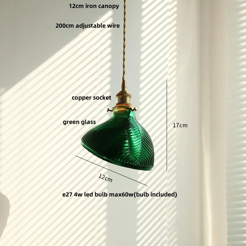 Green Adjustable Pendant Light