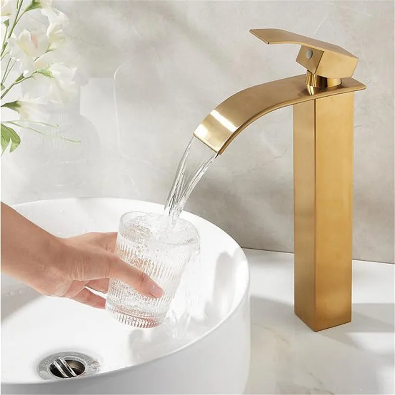 Rose Gold Waterfall Faucet