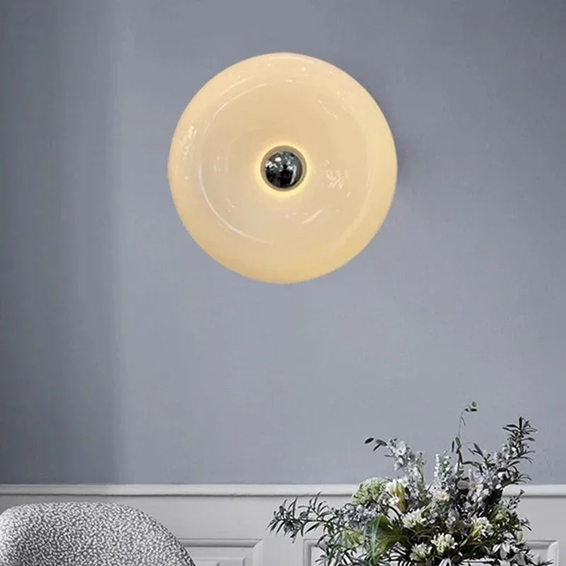 DecorBites™ Glass Donut LED Wall Sconce for Living Room Bedroom Hallway Balcony Lighting