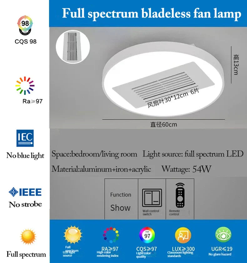 Remote Bladeless Ceiling Fan