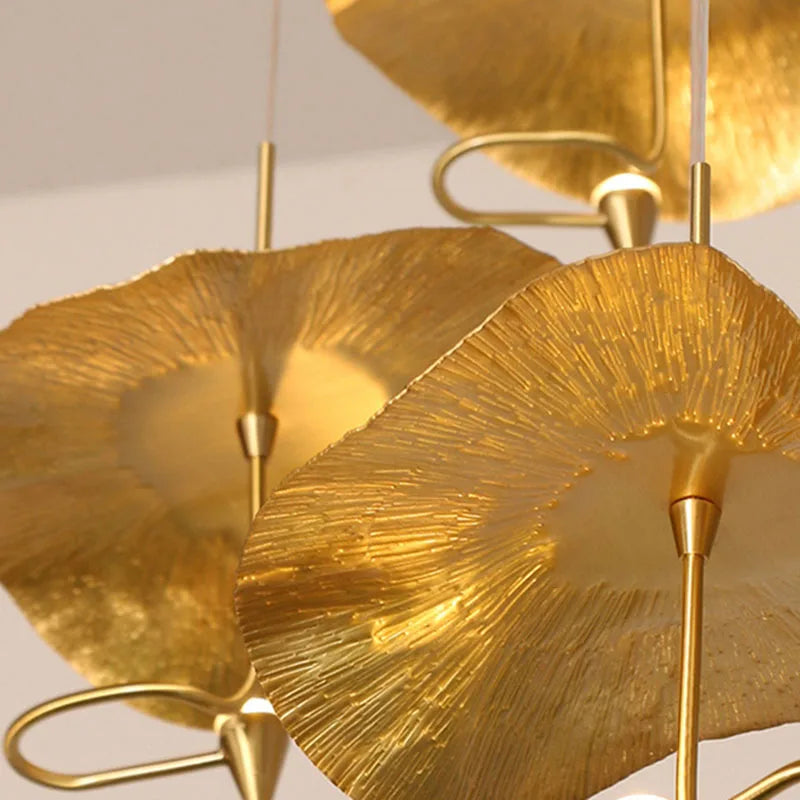Copper LED Dining Chandelier 35cm Diameter