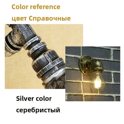 DecorBites™ Industrial Iron Pipe Wall Sconce for Bedroom, Bar, Cafe, Restaurant, Aisle, and TV Background