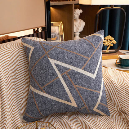 DecorBites™ Geometric Chenille Cushion Cover 45x45 Comfortable Luxury Home Decor
