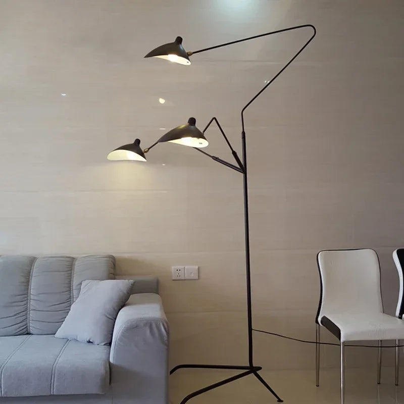 DecorBites™ Adjustable Spider Arm Tripod Floor Lamp for Industrial Nordic Decor
