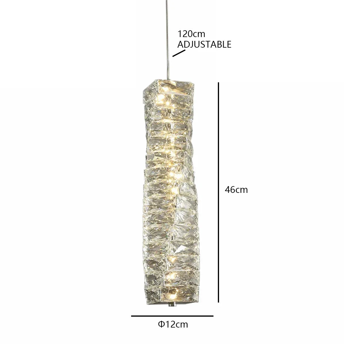 DecorBites™ Glass Chandelier LED Ceiling Light Fixture Modern for Living Room Hotel Dining Hall