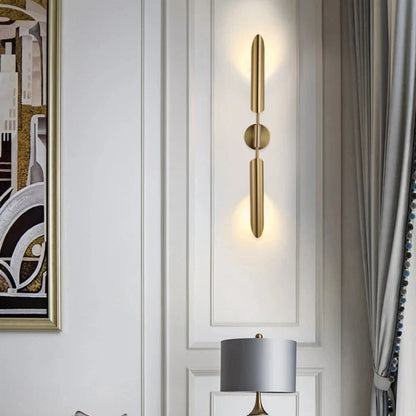 DecorBites™ Gold LED Wall Lamp Indoor Copper Sconce for Living Room Bedroom