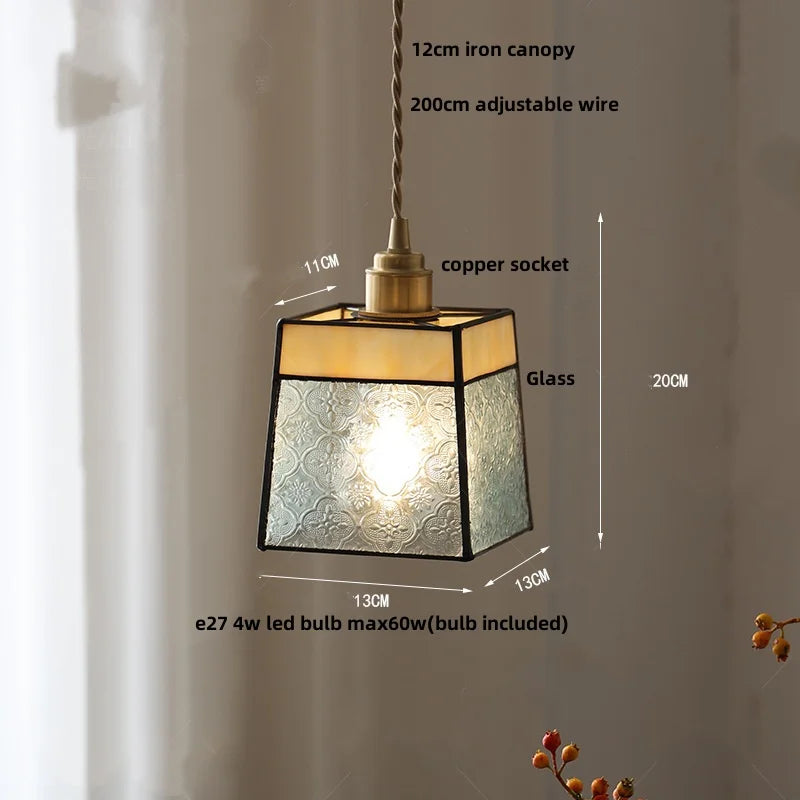 DecorBites™ Glass LED Pendant Lamp Adjustable Loft Kitchen Light Fixture