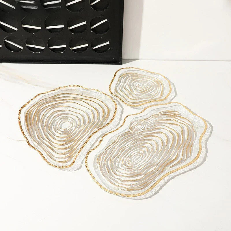 Gold Foil Glass Tray