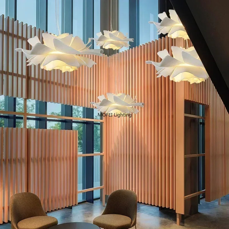 Acrylic LED Flower Chandelier Pendant