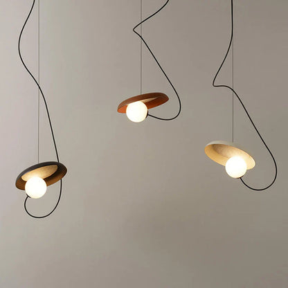 Magnetic Attraction White Metal Pendant Light