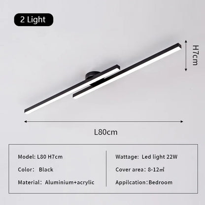 DecorBites™ Linear LED Ceiling Lamp for Living Room Bedroom Lighting Fixtures