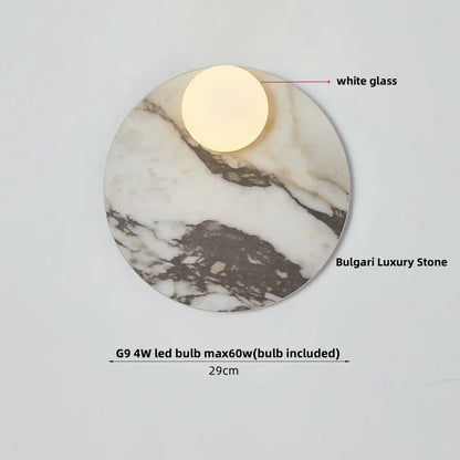 DecorBites™ Glass Globe LED Wall Lamp Nordic Modern Stone Bathroom Mirror Light