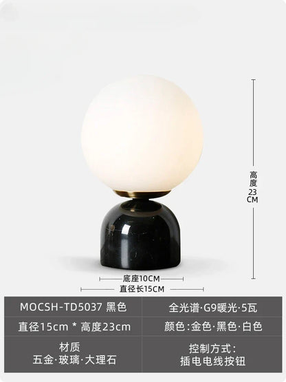 DecorBites™ Cream Wind Marble Table Lamp LED G9 Simple Designer Desk Light