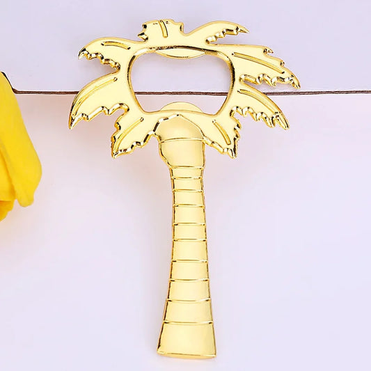 DecorBites™ Coconut Tree Bottle Opener in Silver & Gold: Wedding Kitchen Tool