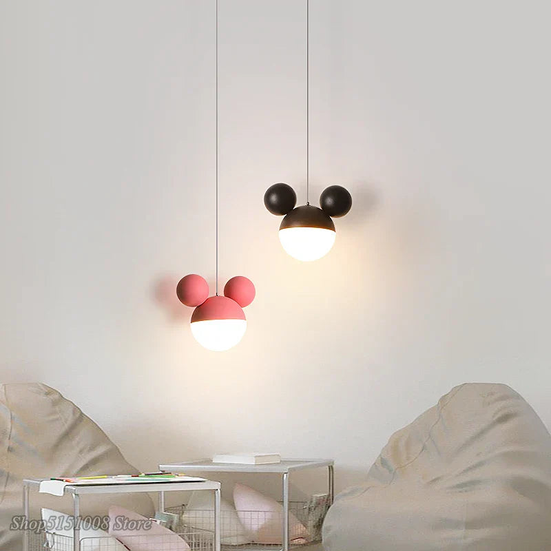 DecorBites™ LED Cartoon Pendant Light Kids Eye Care Mickey Princess Hanging Lamp