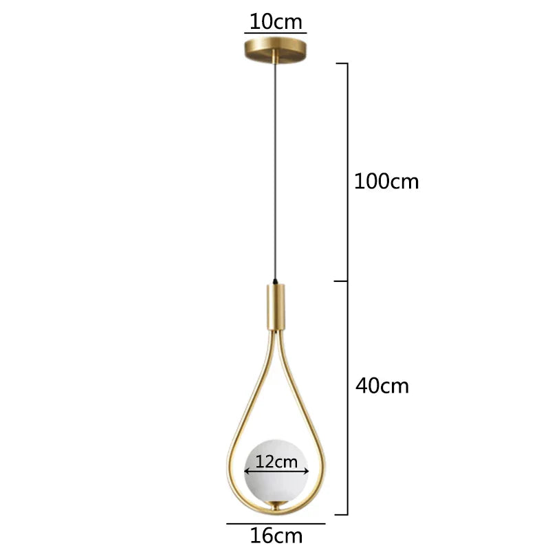 DecorBites™ Glass Ball Pendant Lamps for Home Kitchen Bar Decor & Wall Sconce