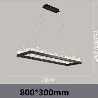 DecorBites™ Crystal LED Pendant Lights: Modern Gold Black Industrial Lamp